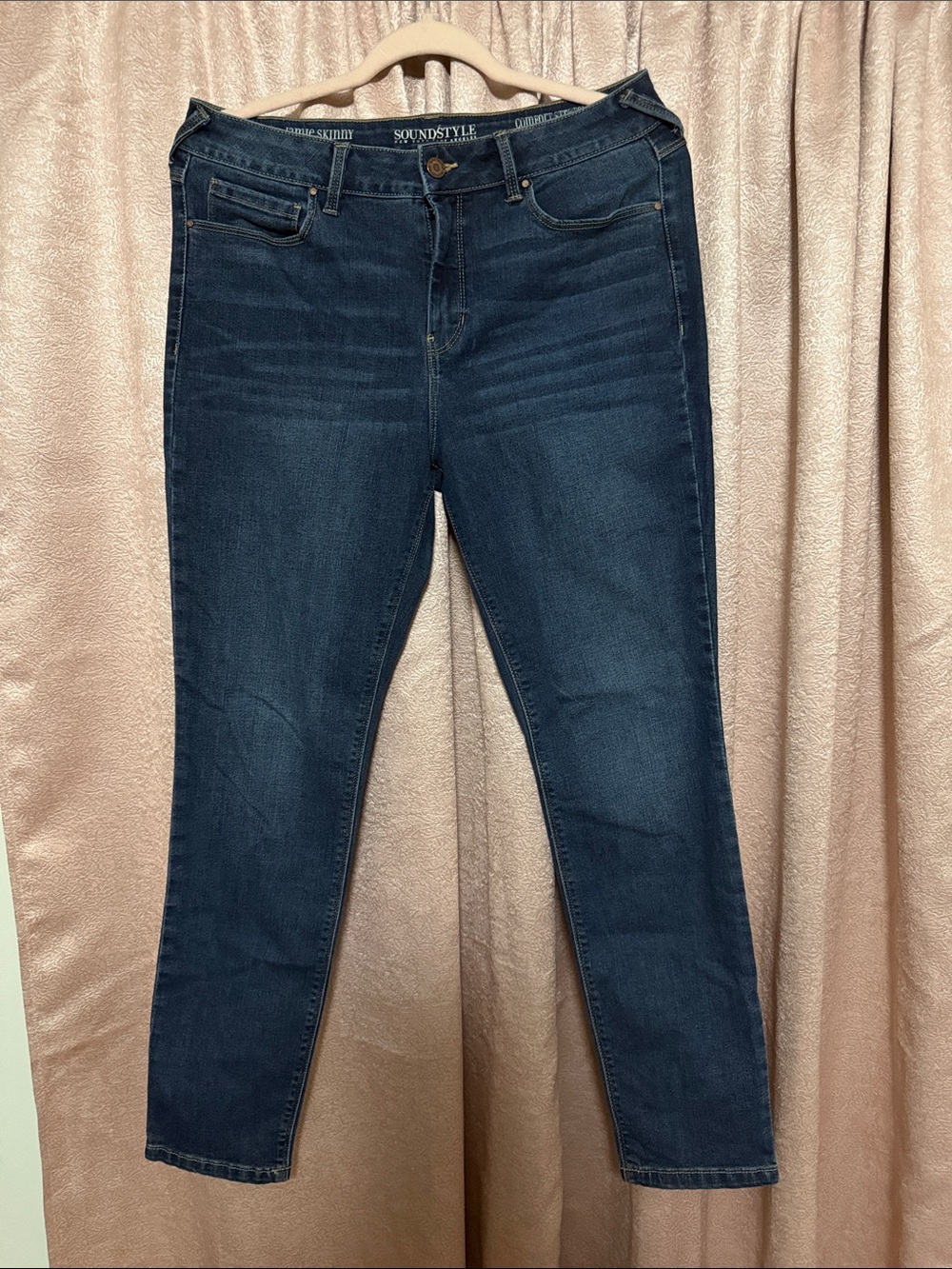 Soundstyle Dark Blue High-Rise Skinny Jeans for Women